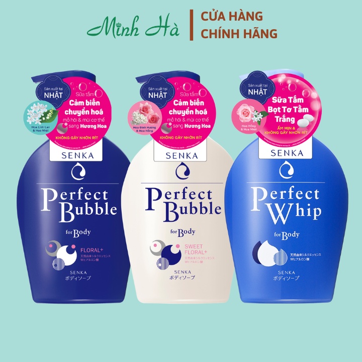 Sữa tắm Senka Perfect Bubble For Body Floral+ 500ml