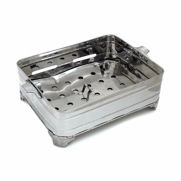 Combo 2 Lò Nướng Than Inox Du Lịch Size 25x20cm Kèm Gắp Inox