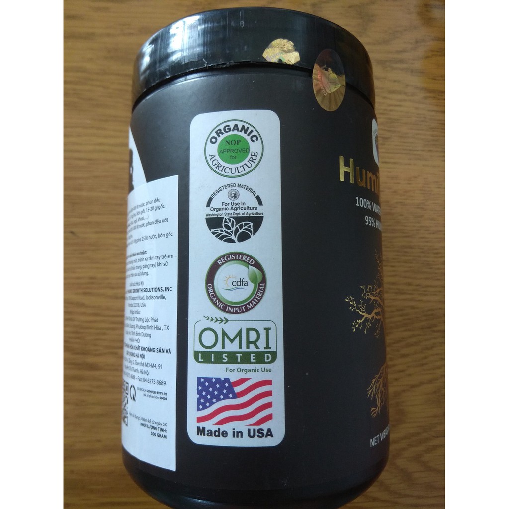 Phân bón sinh học HUMI [K] wsp - 95% HUMIC ACID - Chai 500 gram