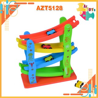 Xe cầu trượt 4 tầng bằng gỗ - azt5128