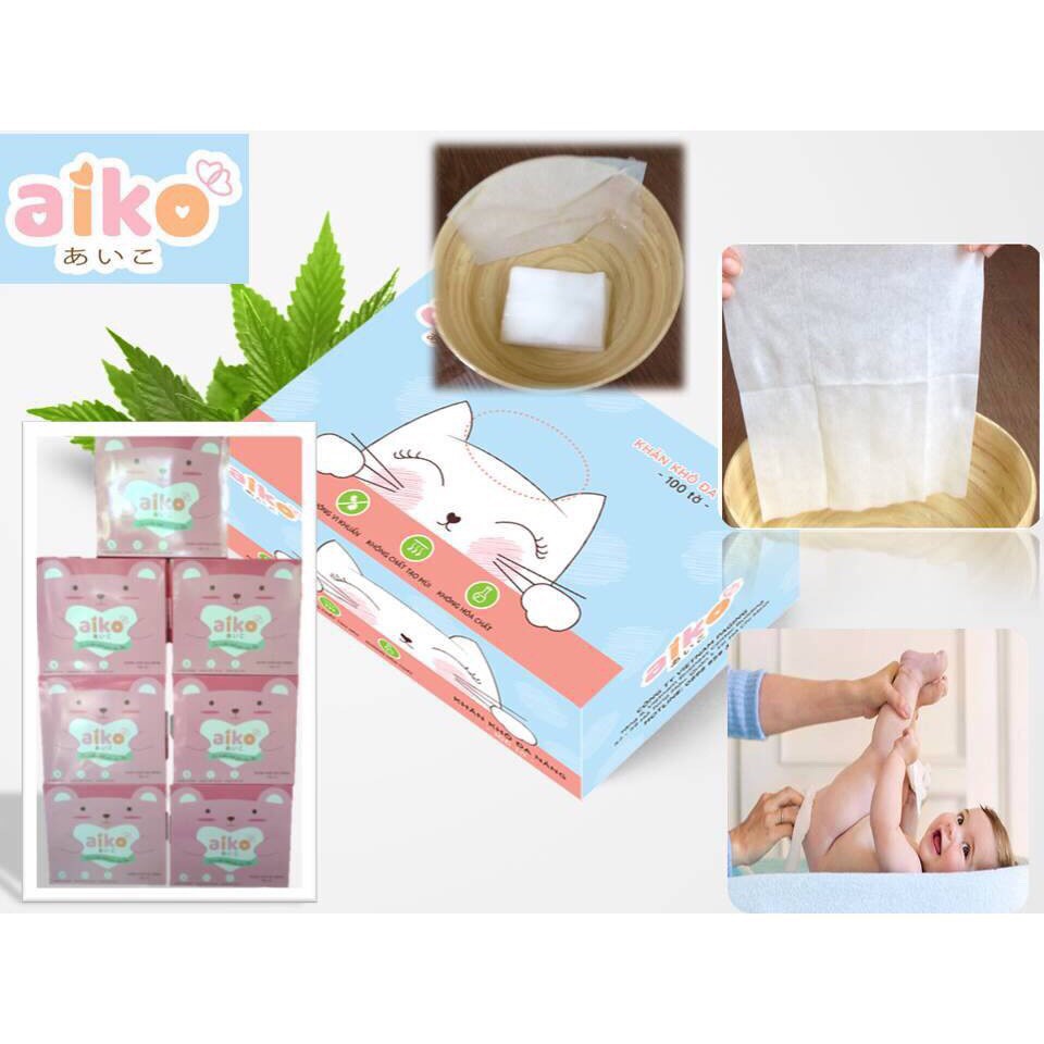 COMBO 4 GÓI KHĂN KHÔ ĐA NĂNG AIKO-270 TỜ -300G