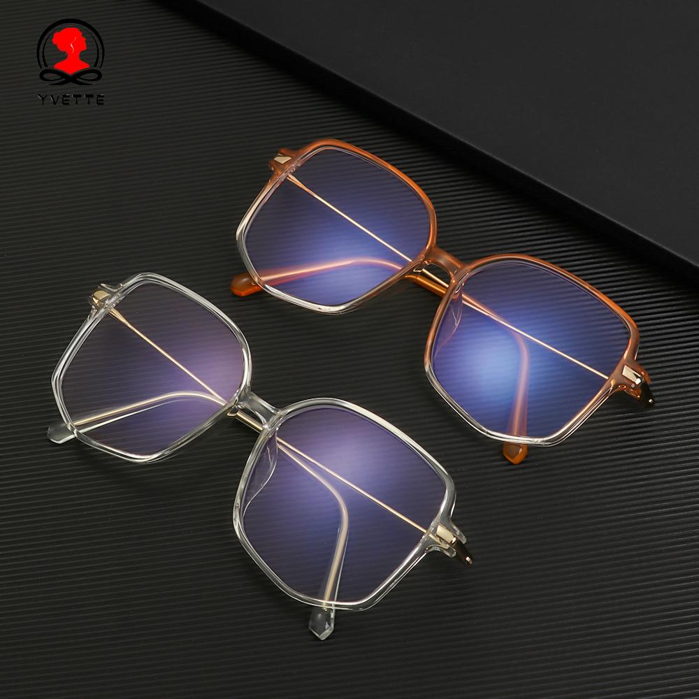 YVETTE Vintage Anti-Radiation Polygon Retro Spectacles Frames Anti-Blue Light Eyewear Fashion Irregular Computer Eyeglasses Optical Glasses