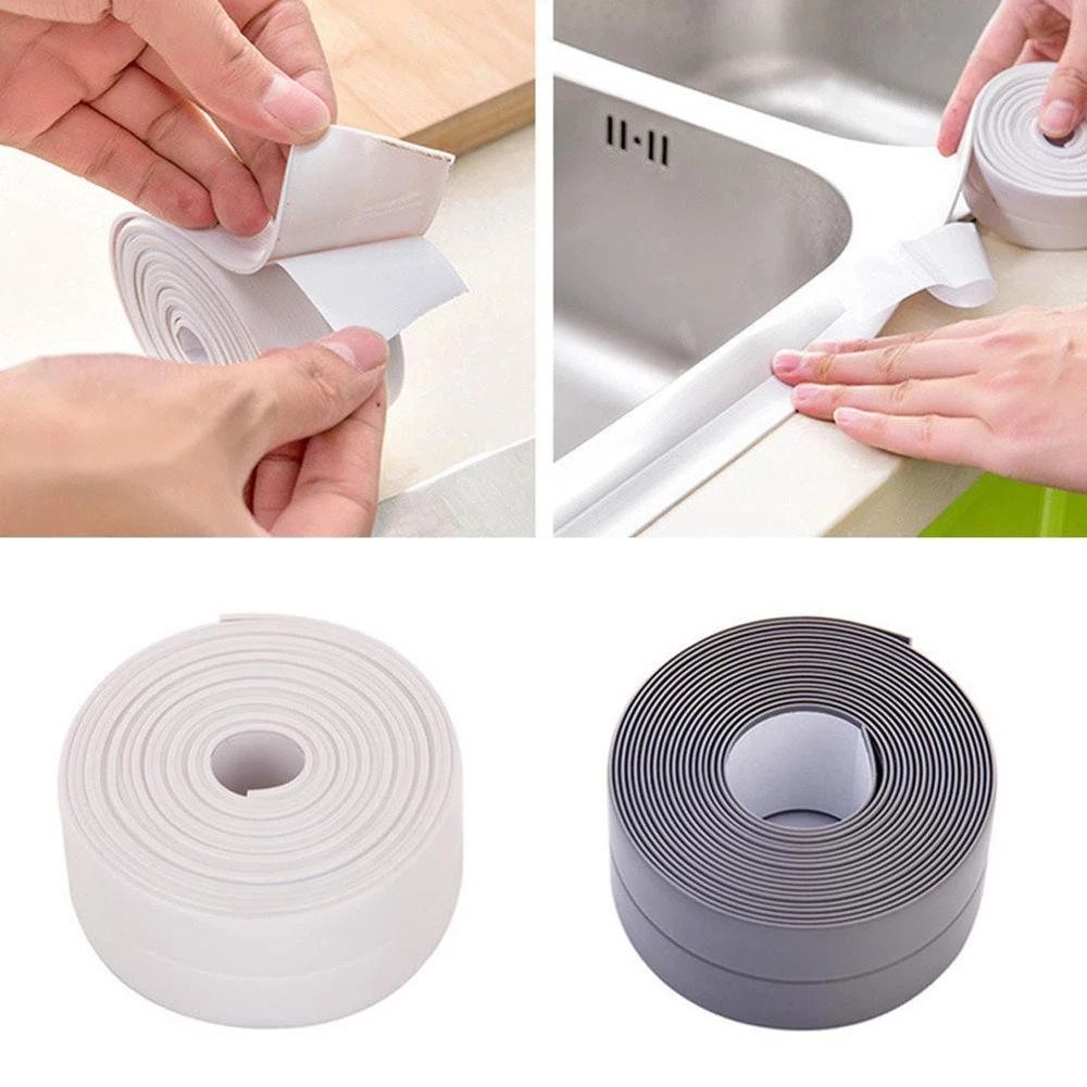 [Chống ẩm mốc] Cuộn dán kẽ tường, khe hở nhà bếp, dán viền bồn rửa chén, lavabo...chống thấm nước
