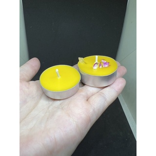 Nến Tealight sáp bơ hoa khô handmade