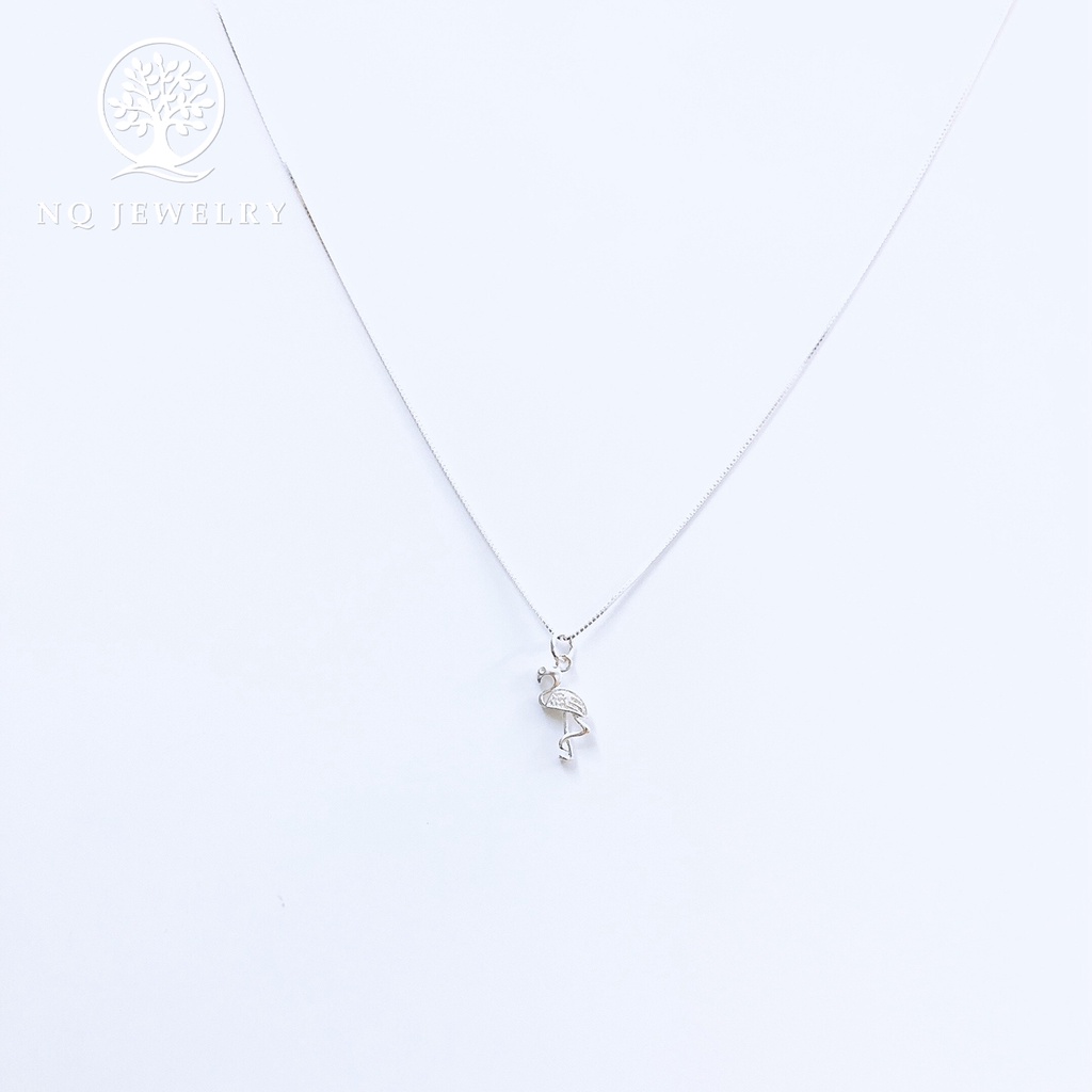 Dây chuyền bạc mặt hồng hạc - NQ Jewelry