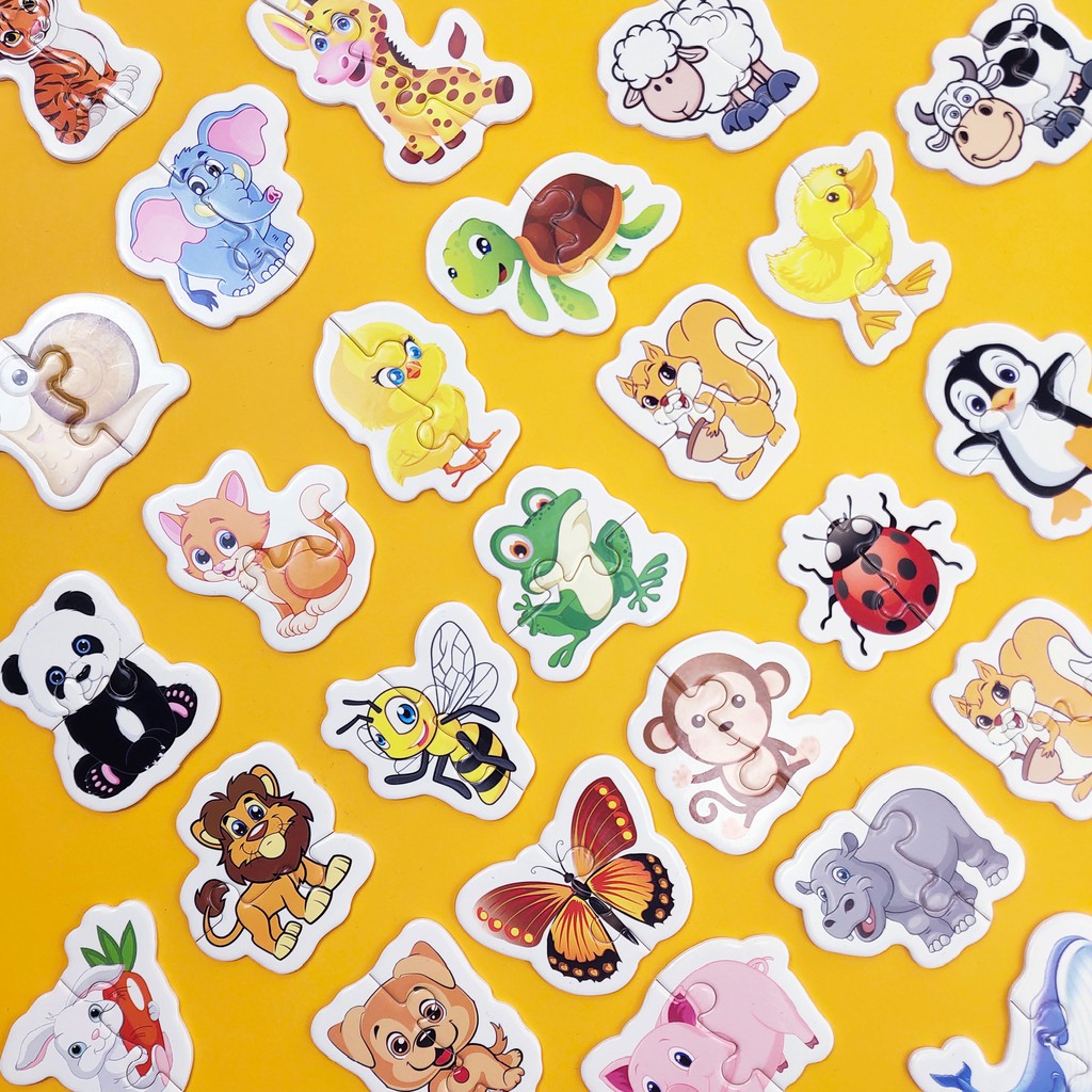 Set 48 Thẻ Đồ Chơi Ghép Hình Dành Cho Bé 2-3 - 4-5 Tuổi