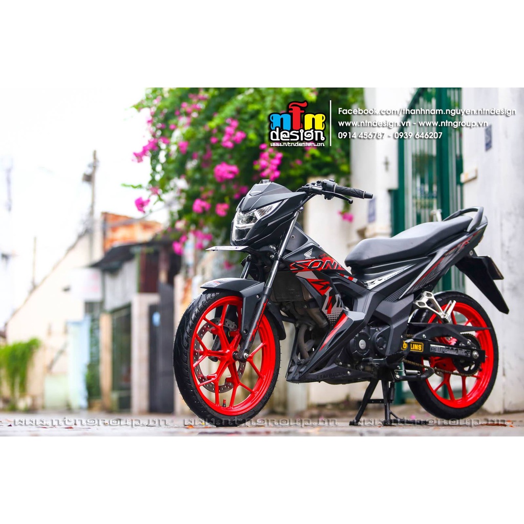 Tem Rời Dán Xe Sonic Mẫu Zin Đỏ Đen Xám 150R Cực Đẹp, Hàng 3 Lớp Chất Lượng Cao