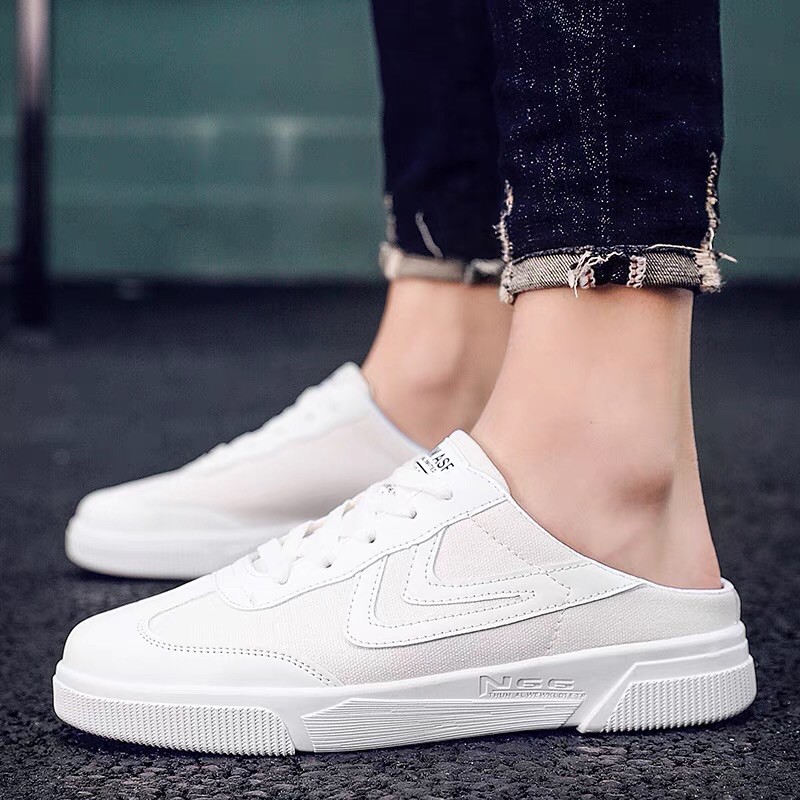 Giày sục nam không gót có feedback khách ở cuối hình luôn