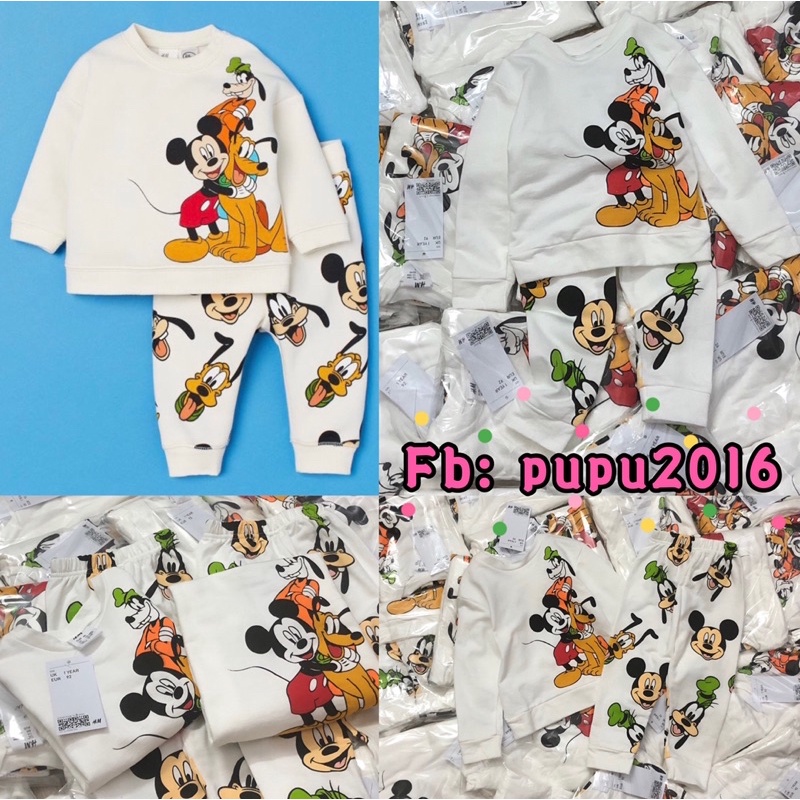 Set bộ da cá Mickey Hm siêu đẹp cho bé trai