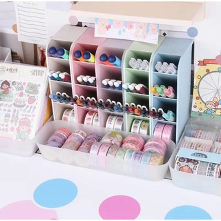 Khay, kệ nhựa đa năng để bàn đựng bút tiện dụng / Nhiều màu, nhiều kích cỡ