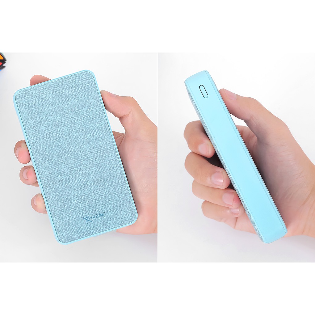 Pin sạc dự phòng Polymer 15.000mAh Type C PD QC3.0 Xmobile PowerBox P72D Xanh