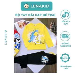 Bộ tay dài bé trai gap 💖freeship 💖 đồ bộ dài tay cotton mịn mát xuất dư, pijama bé trai size s-xxl