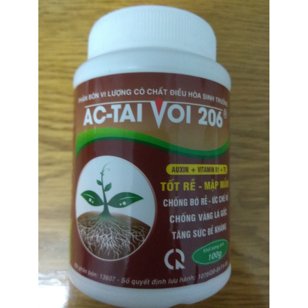 Phân bón vi lượng AC-TAI VOI 206 có chất điều hòa sinh trưởng - Chai 100 gram