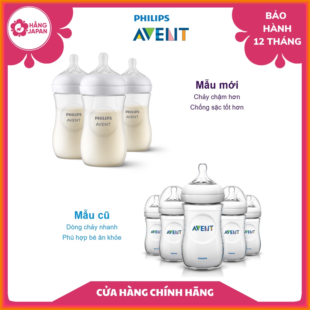 Bình sữa mô phổng tự nhiên Philips Avent 60ml/125ml/260ml/330ml cho bé