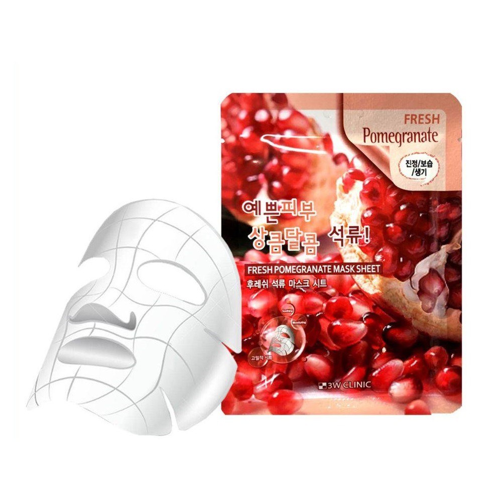 Mặt Nạ Dưỡng Da Trắng Sáng 3W Clinic Fresh Mask (10 Miếng)