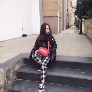 Túi đeo chéo caro