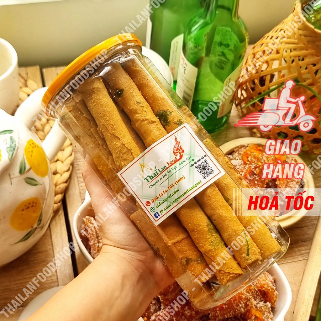 Bánh Ống Ngò Nhân Bơ Đậu Phộng Lon 400Gram