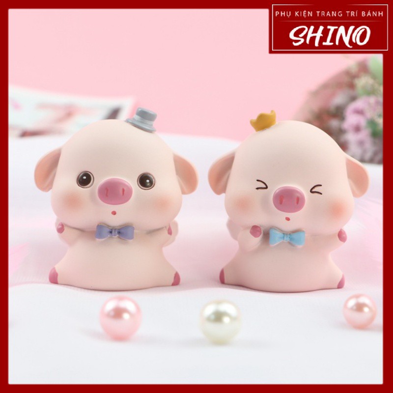 Đồ Chơi 4 Chú Heo Con Cute Trang Trí Bánh