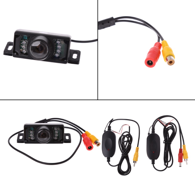 Camera Lùi Xe Không Dây 2 4G 7LED IR Hỗ Trợ Tầm Nhìn Ban Đêm