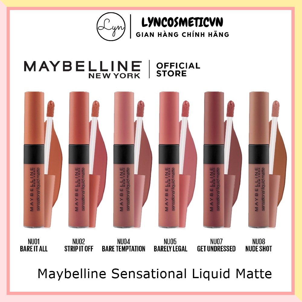 Son Kem Lì Nhẹ Môi Phiên Bản Tông Đất Maybelline New York Sensational Liquid Matte The Nudes Lipstick 7ml