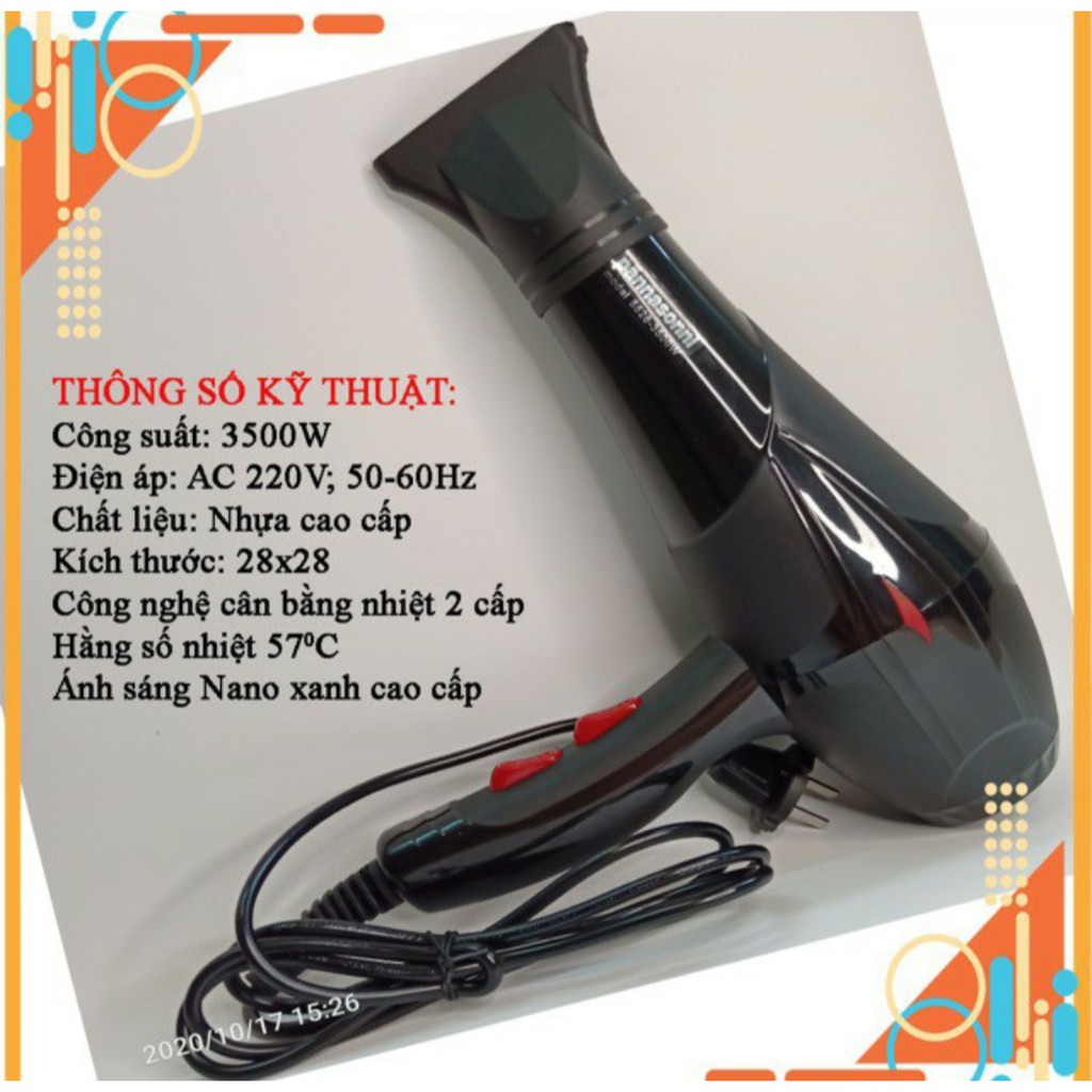 (Thanh Lý - Nghỉ Bán) MÁY SẤY TÓC Công Suất Lớn 2 Chiều Nóng Lạnh-3500W ( tặng kèm đầu thổi)