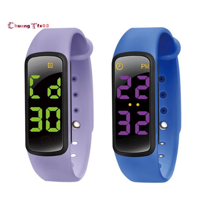 2 Pcs Potty Training Watch - Water Resistant Baby Reminder Timer - Urinal Trainer for Girls and Boys -LED Display, 9 Loop Songs - Blue & Purple