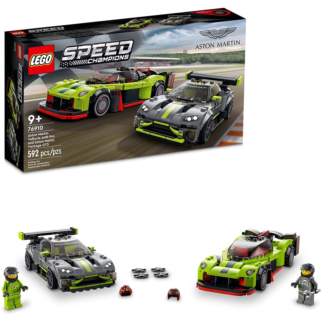 Lego 76910 Speed Champions Aston Martin Valkyrie AMR Pro and Aston Martin Vantage GT3
