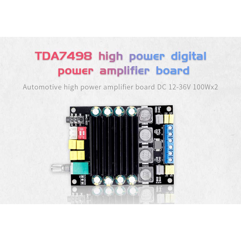 Digital Amplifier Audio Board TDA7498 Power Audio Amp 2.0 Class D Amplifiers Stereo HIFI amplifier DC12-36V 2*100W