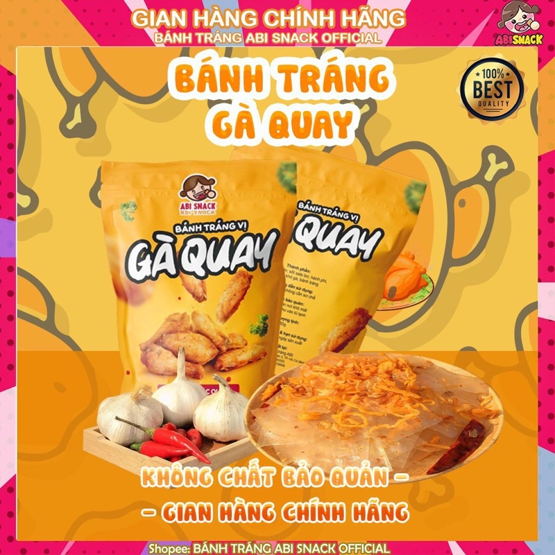 Bánh tráng abi bánh tráng phơi sương vị gà quay hương vị độc quyền túi zip - ảnh sản phẩm 1