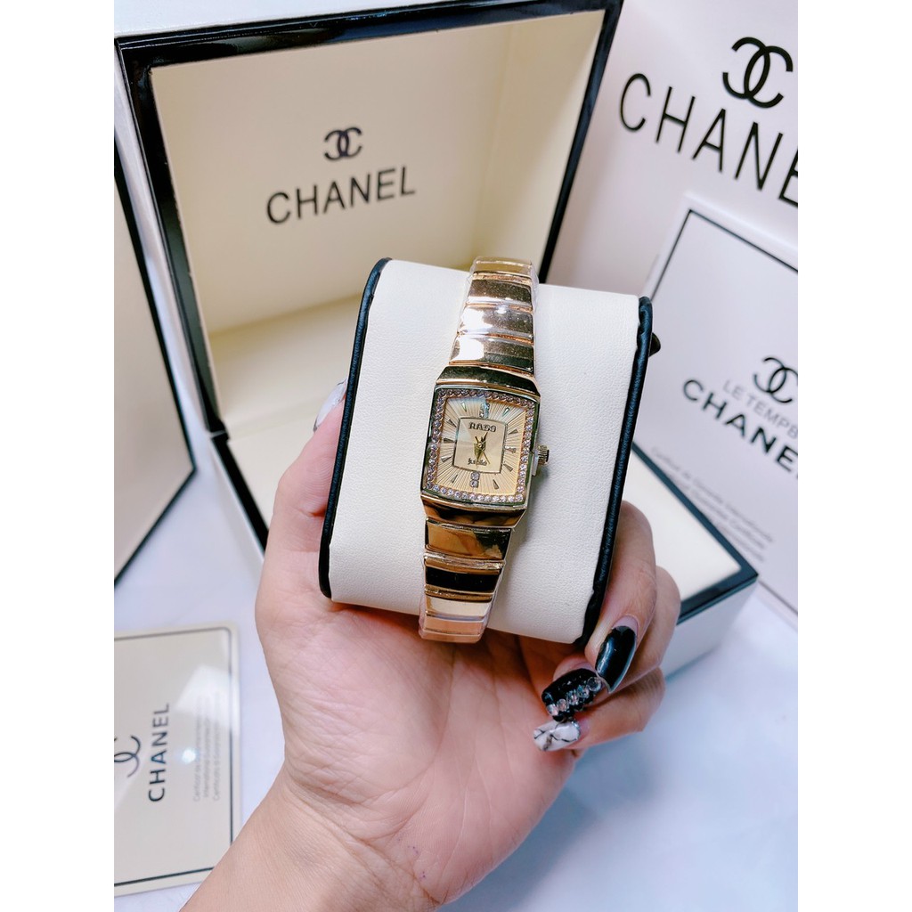 (Bảo hành 12 tháng) Đồng hồ cặp đôi Rado Nam nữ dây thép không rỉ, đính đá tinh tế, bảo hành 12 tháng | BigBuy360 - bigbuy360.vn