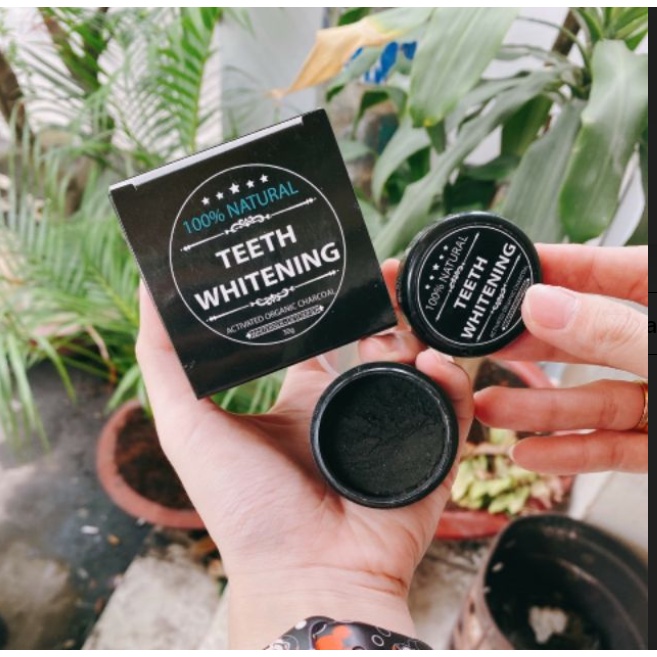 bột làm trắng răng than tre