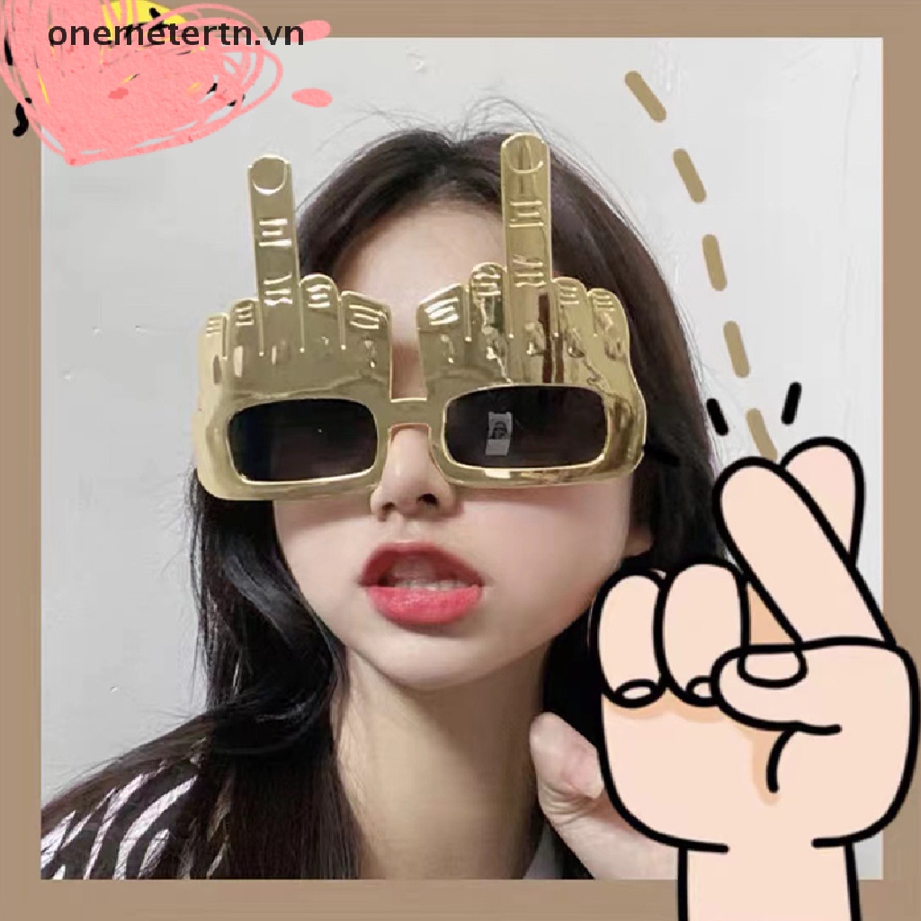 Onemetertn Kính Mát Hình Ngón Giữa Vui Nhộn Sáng Tạo Trang Trí Tiệc