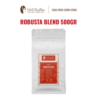 Cà phê robusta blend nguyên chất 100% rang mộc - d&d kaffee - gói 500gr