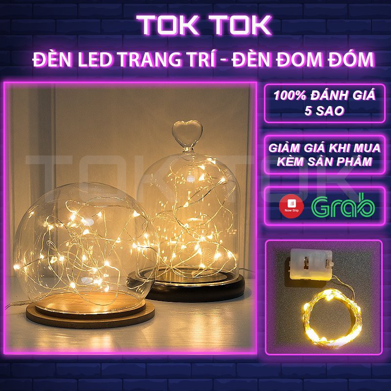 Đèn led trang trí, đèn đom đóm fairylight light deco nhà cửa, chụp hình, trang trí hộp quà, bữa tiệc tặng kèm pin