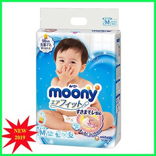 Tã bỉm Dán/Quần MOONY CỘNG MIẾNG đủ size Nb90/S84/M64/L54/M58/L44/XL38