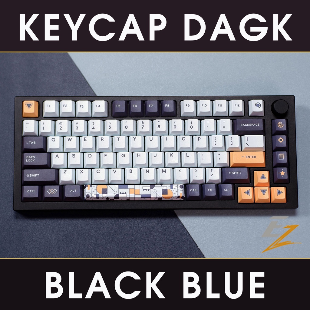 Keycap Cherry DAGK Black Blue 126 Phím Cho Bàn Phím Cơ Của EZPC