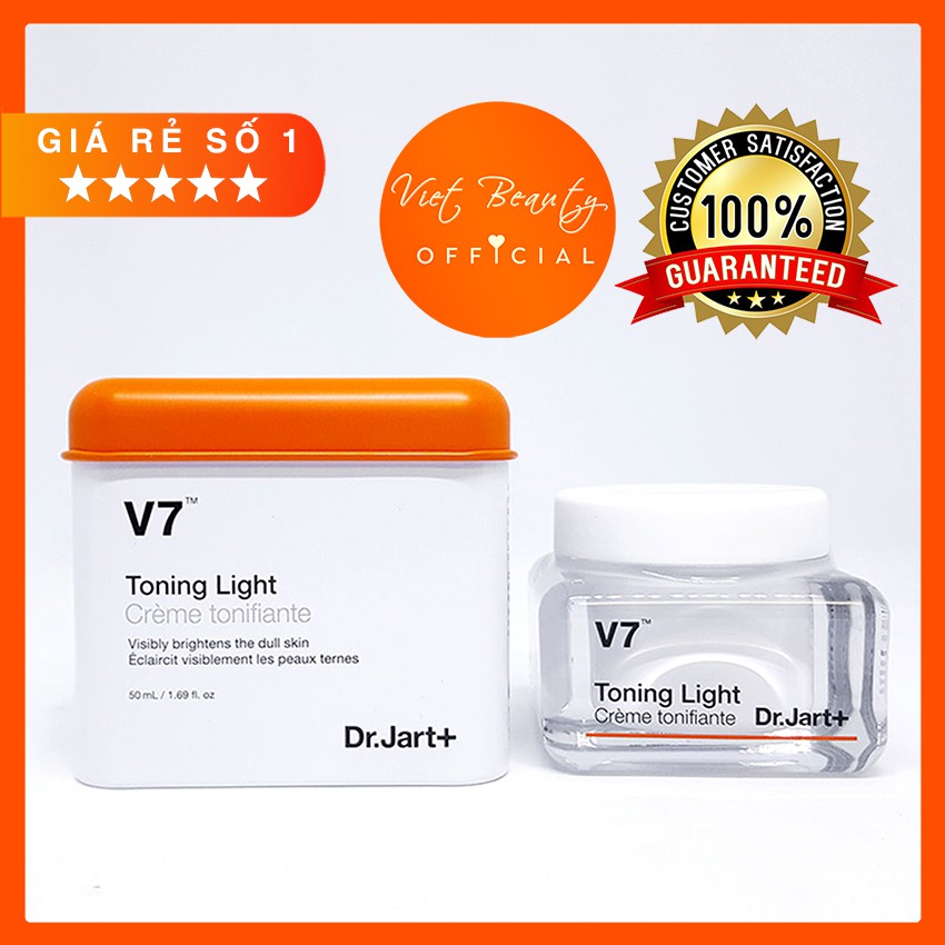 ( 💥❤️ SIÊU HOT 2023 ❤️💥) Kem Dưỡng Trắng Da V7 Toning Light Dr.Jart+ 50mL Chuẩn