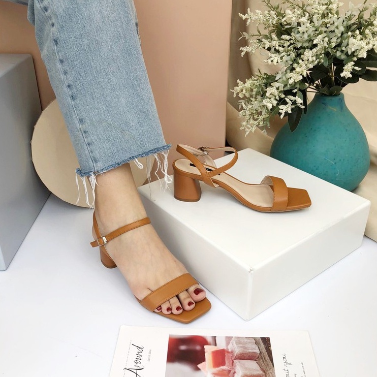 Giày sandal nữ bản lớn gót trụ 5cm thời trang MYSS - SD109