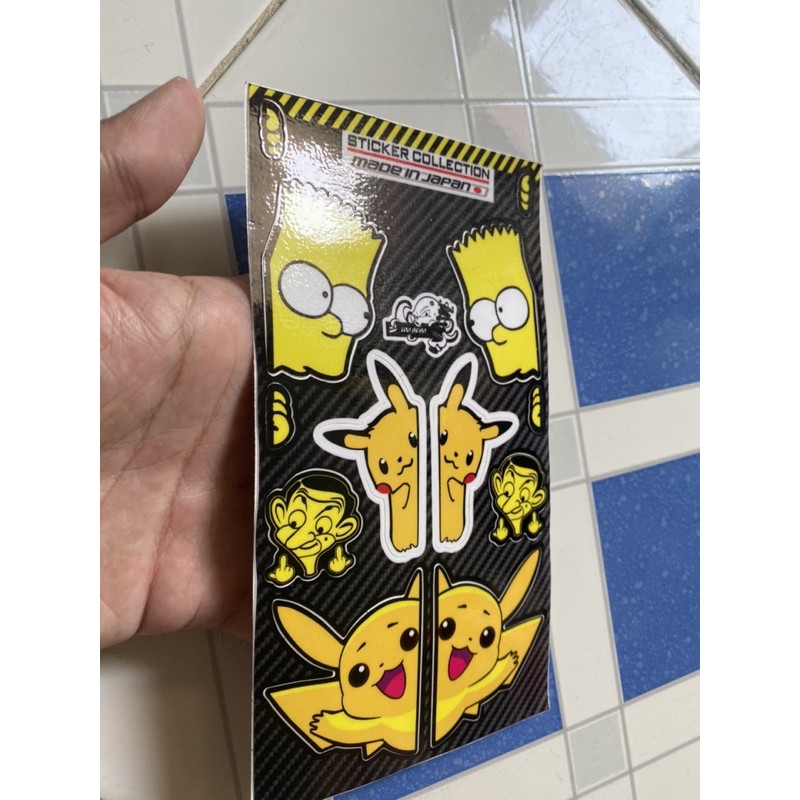 sét logo 10x18 simpson pikachu