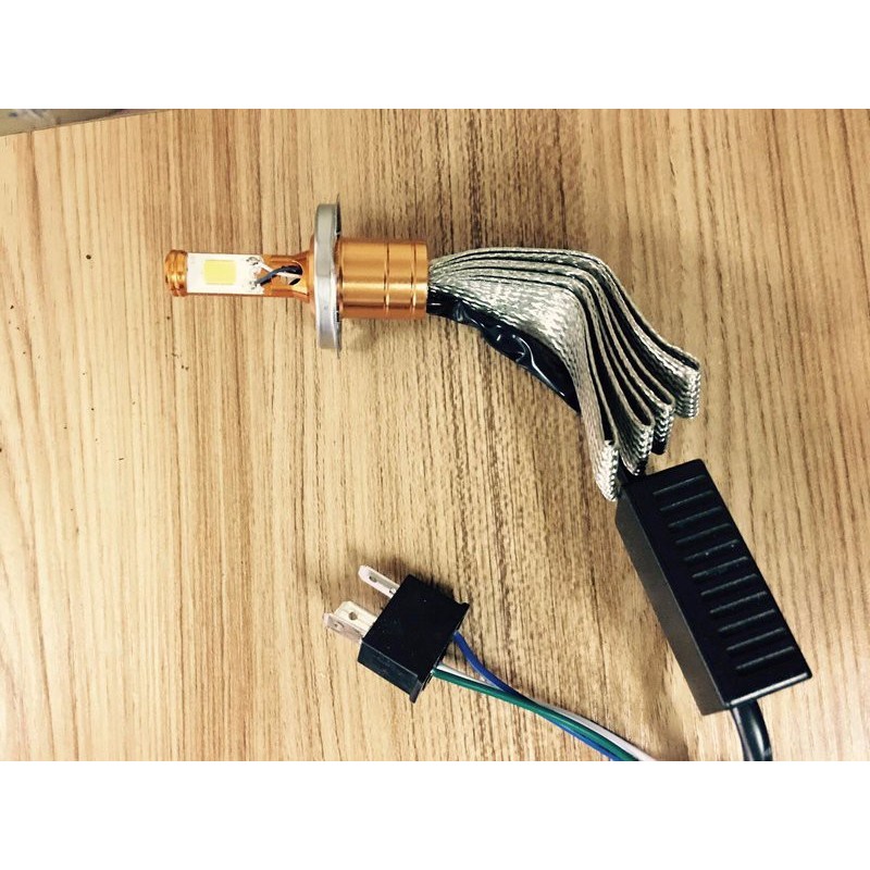 Đèn LED 2 bóng tản nhiệt dây nhôm cho xe Wave RS và Xe Ga