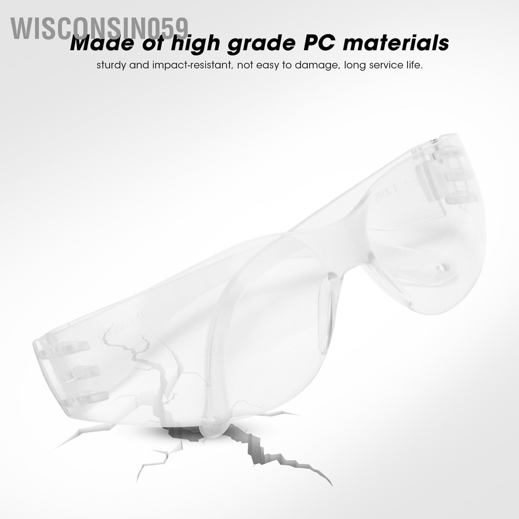 Wisconsin059 8pcs Safety Goggles Anti‑Impact Dustproof Eyes Protector for Riding Woodworking Construction Work