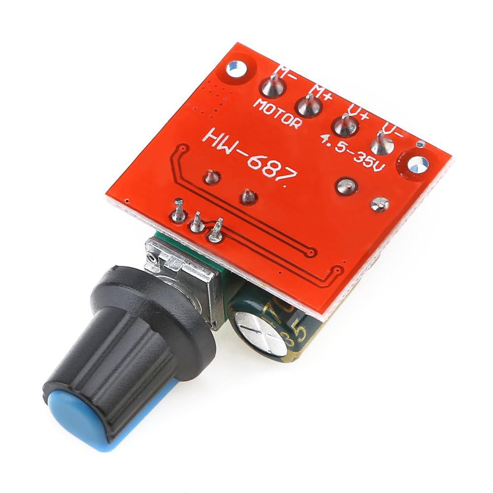Bảng Mạch Mô Đun Điều Chỉnh Tốc Độ Động Cơ Mini Pwm 5-28v Dc-dc 5a 90w Có Công Tắc Chỉnh Tốc Độ Vượt Tốc