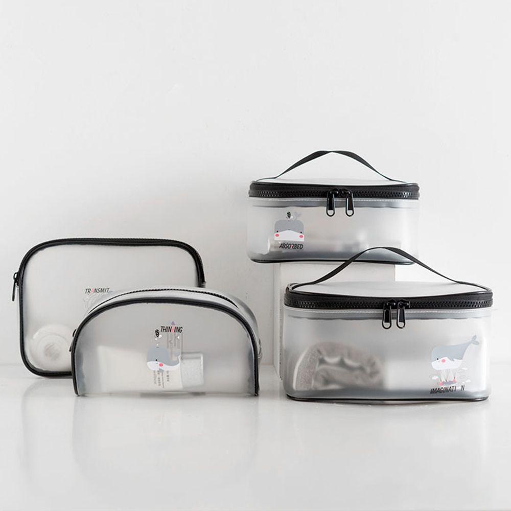 Túi Đựng Mỹ Phẩm Trong Suốt Có Khóa Kéo Tiện Dụng Khi Đi Du Lịch
