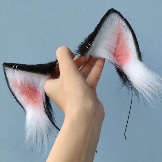 Cài tóc hình tai mèo có khuyên tai hoá trang cosplay | BigBuy360 - bigbuy360.vn