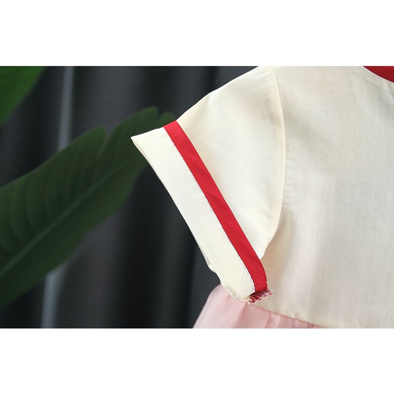 Đầm Hán Phục Thêu Hoa Chất Liệu Chiffon Thời Trang Mùa Hè Cho Bé Gái 2023