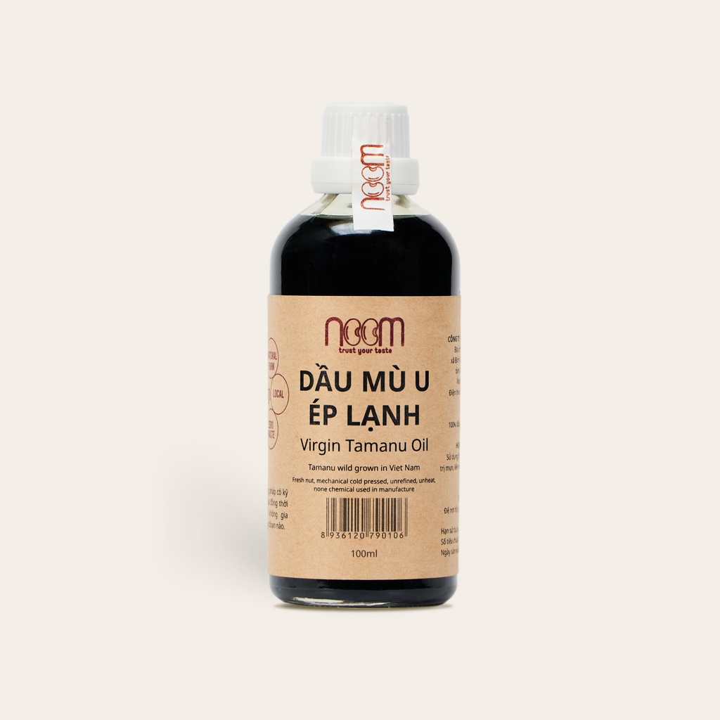 Dầu Mù u ép lạnh, dầu tự nhiên, làm lành vết thương- Noom chai 10ml