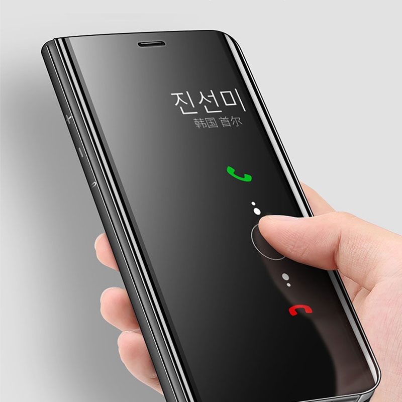 Ốp Điện Thoại Nắp Lật Tráng Gương Thông Minh Cho Samsung galaxy Note 10 Plus Note20 Ultra 8 9