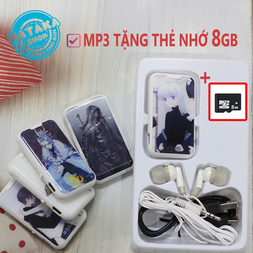Máy nghe nhạc tặng thẻ nhớ 8GB, tai nghe và dây sạc-IN hình-8GB