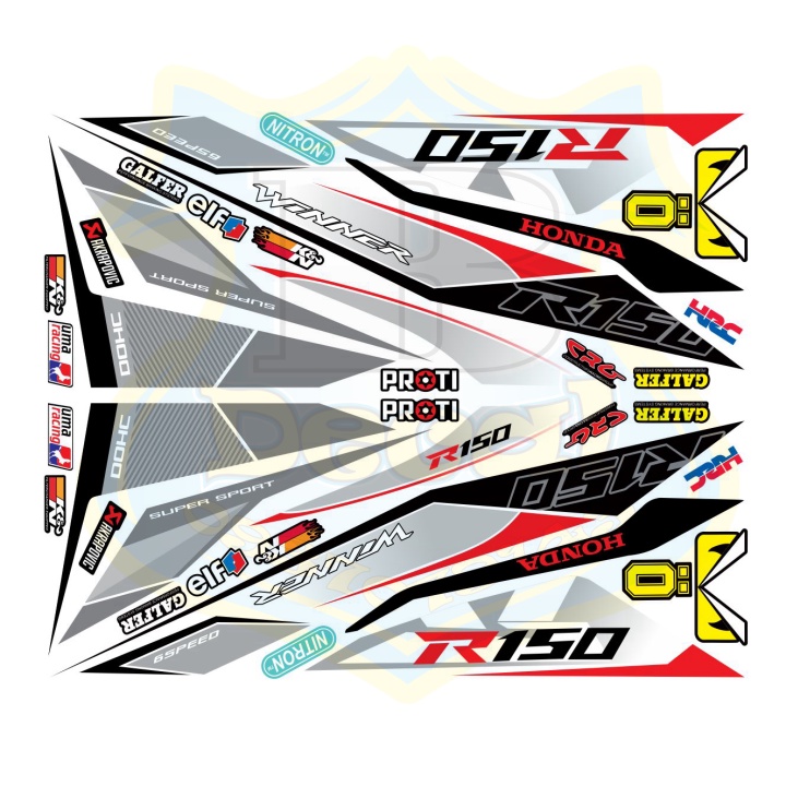 ( Quí khách vui lòng mang ra tiệm cho thợ dán ) Tem winner R150 trắng