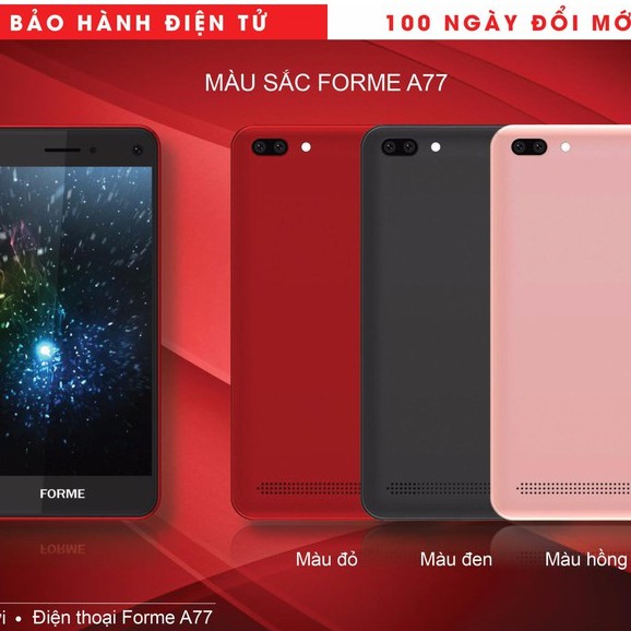 Điện thoại thông minh 2 sim 2 sóng forme a77, cảm ứng 5 inch thông minh - phần mềm android 6.0 - pin 2200 mAh - mới 100% | BigBuy360 - bigbuy360.vn